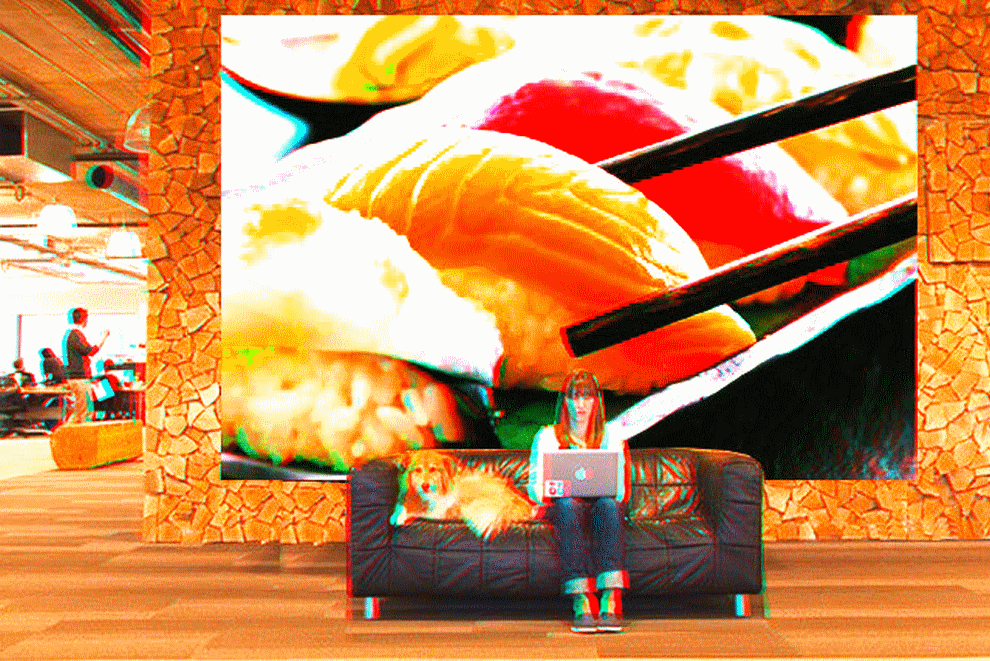 sushi, gastronomy, gastronomie, japan, nippon, cuisine, fast, food, 3d, snack, restaurant, relief, anaglyph