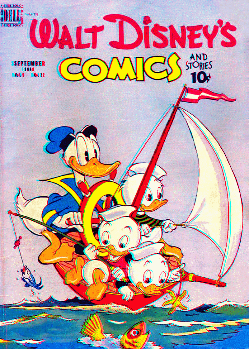 comics_disney_donald_mickey_pluto_walt_disneyworld_park_3d_vintage_children_kid