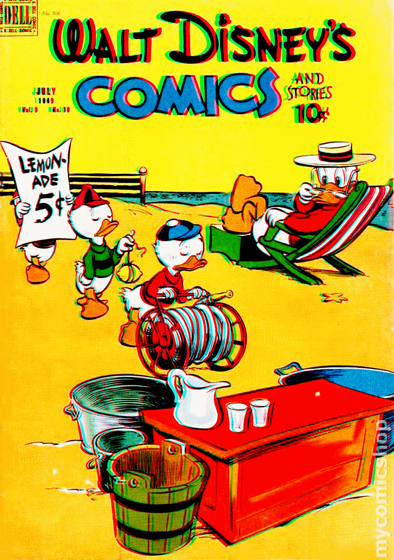 comics_disney_donald_mickey_pluto_walt_disneyworld_park_3d_vintage_children_kid