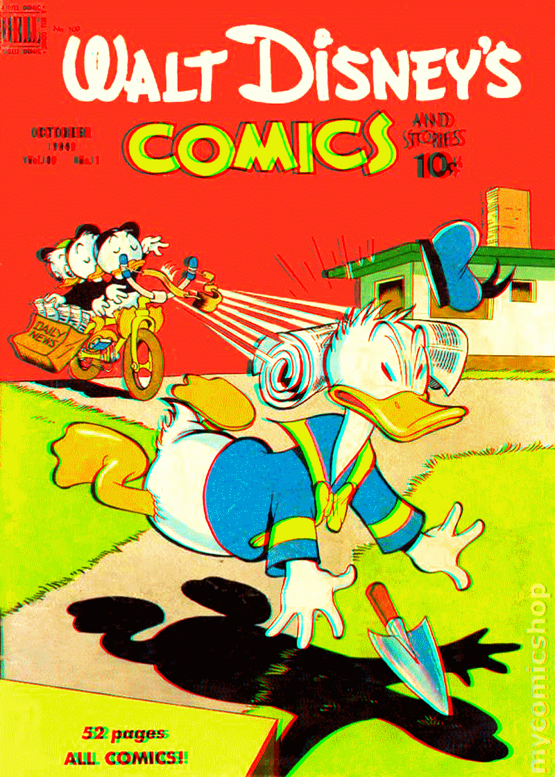 comics_disney_donald_mickey_pluto_walt_disneyworld_park_3d_vintage_children_kid