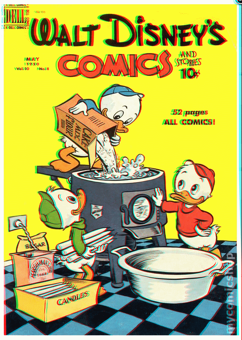 comics_disney_donald_mickey_pluto_walt_disneyworld_park_3d_vintage_children_kid