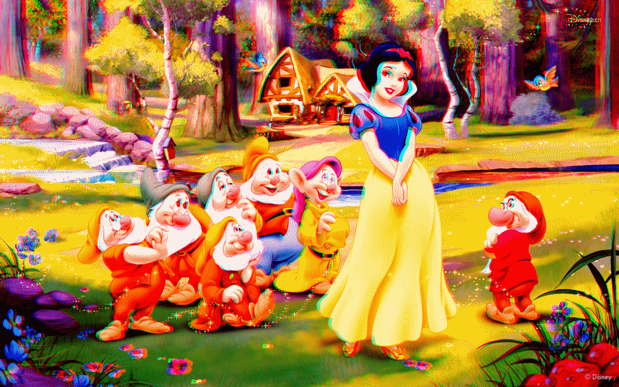 comics_disney_donald_mickey_pluto_walt_disneyworld_park_3d_vintage_children_kid_snow_white