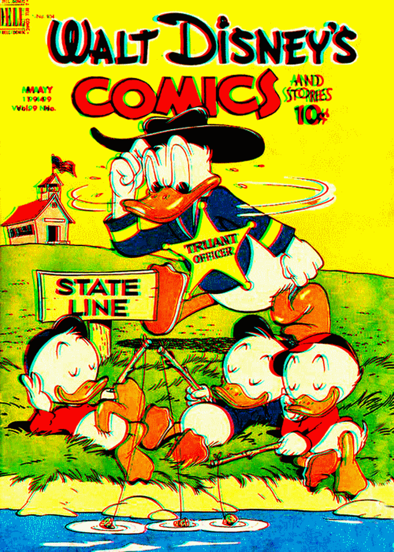 comics_disney_donald_mickey_pluto_walt_disneyworld_park_3d_vintage_children_kid