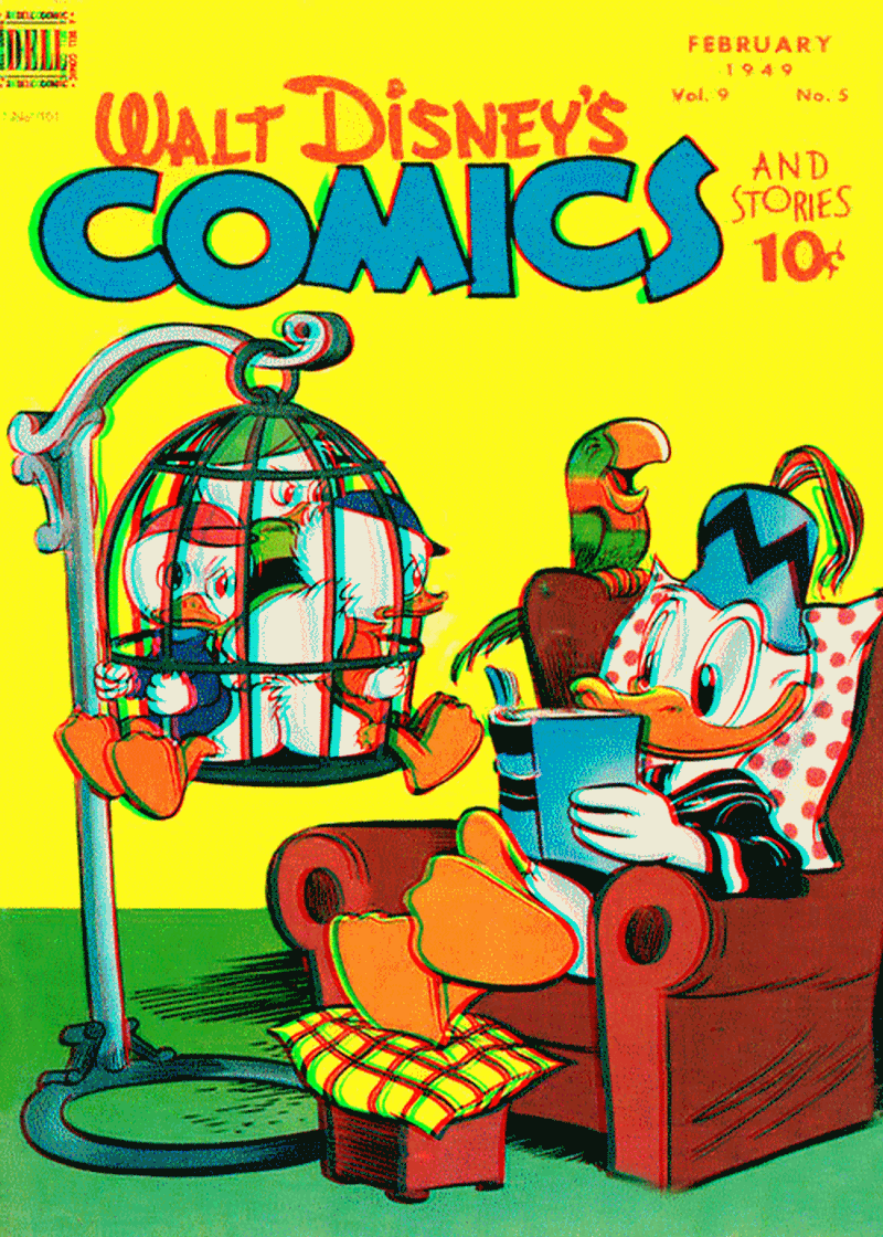 comics_disney_donald_mickey_pluto_walt_disneyworld_park_3d_vintage_children_kid