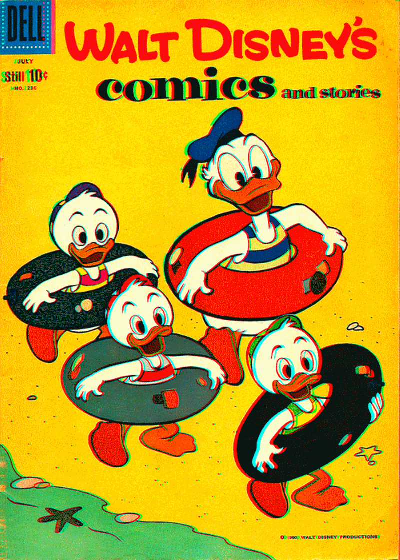 comics_disney_donald_mickey_pluto_walt_disneyworld_park_3d_vintage_children_kid