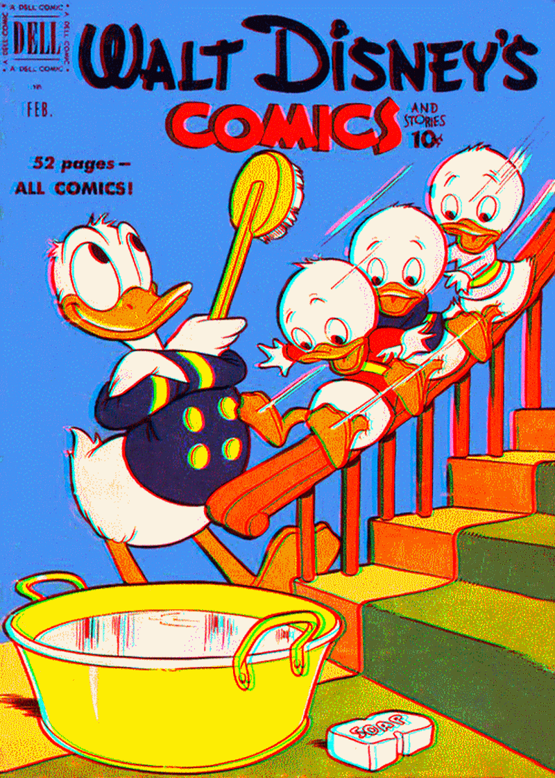 comics_disney_donald_mickey_pluto_walt_disneyworld_park_3d_vintage_children_kid